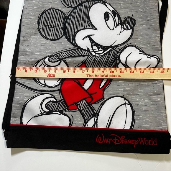 Disney Mickey Mouse Stretch Cinch Sack Bag Black Waterproof - Picture 5 of 7